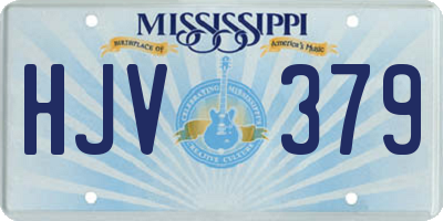 MS license plate HJV379