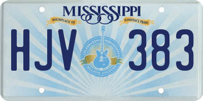 MS license plate HJV383