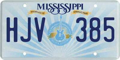 MS license plate HJV385