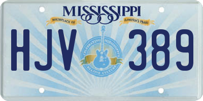 MS license plate HJV389