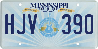 MS license plate HJV390