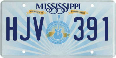 MS license plate HJV391