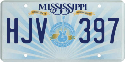 MS license plate HJV397