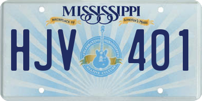 MS license plate HJV401