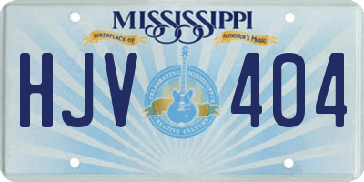 MS license plate HJV404