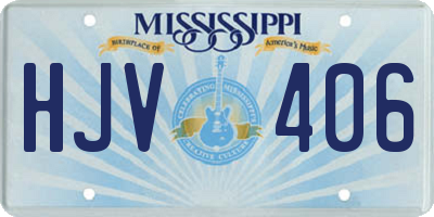 MS license plate HJV406