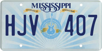 MS license plate HJV407