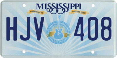 MS license plate HJV408