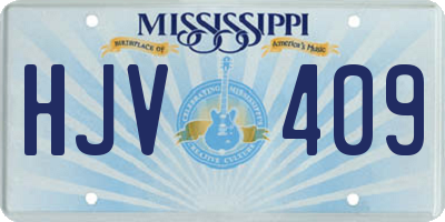 MS license plate HJV409