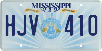 MS license plate HJV410