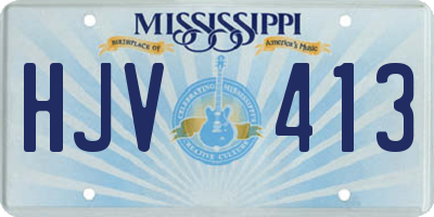 MS license plate HJV413