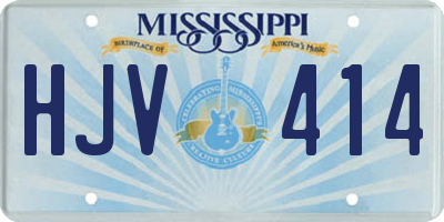 MS license plate HJV414