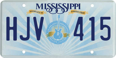 MS license plate HJV415