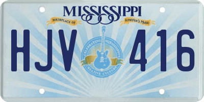 MS license plate HJV416