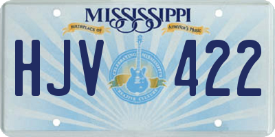 MS license plate HJV422