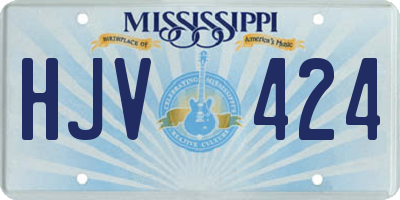 MS license plate HJV424
