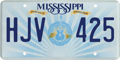 MS license plate HJV425