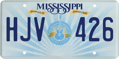 MS license plate HJV426