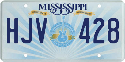 MS license plate HJV428