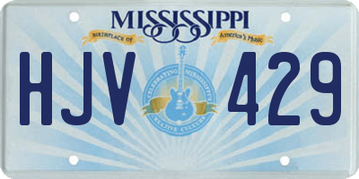 MS license plate HJV429