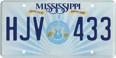 MS license plate HJV433