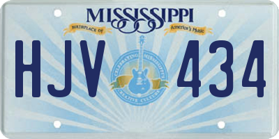 MS license plate HJV434