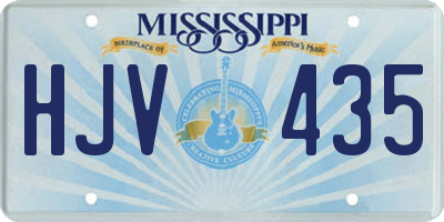 MS license plate HJV435