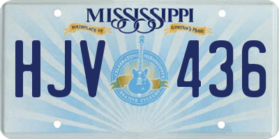 MS license plate HJV436