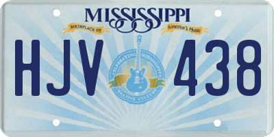 MS license plate HJV438