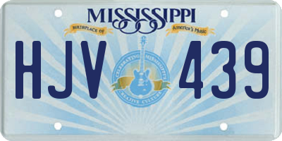 MS license plate HJV439