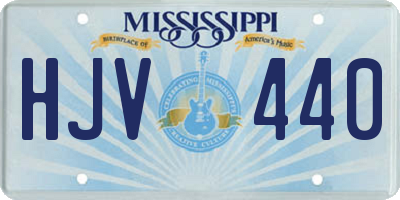 MS license plate HJV440