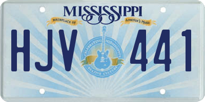 MS license plate HJV441