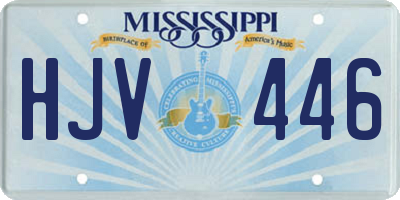 MS license plate HJV446