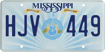 MS license plate HJV449