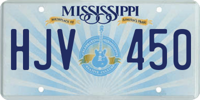 MS license plate HJV450