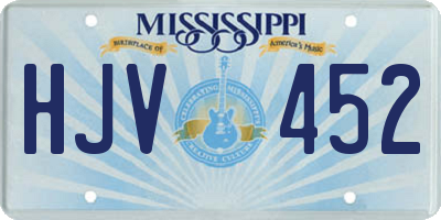 MS license plate HJV452