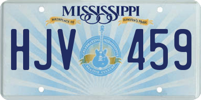 MS license plate HJV459
