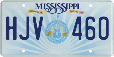 MS license plate HJV460