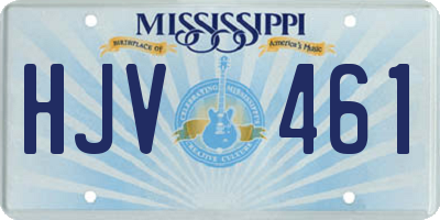 MS license plate HJV461