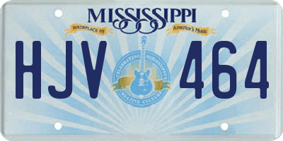 MS license plate HJV464