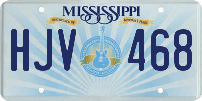 MS license plate HJV468