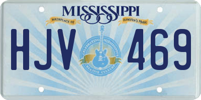 MS license plate HJV469