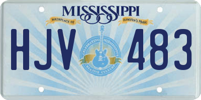 MS license plate HJV483