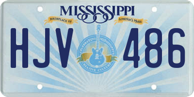 MS license plate HJV486