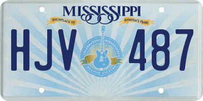MS license plate HJV487