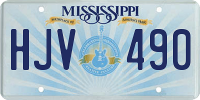 MS license plate HJV490