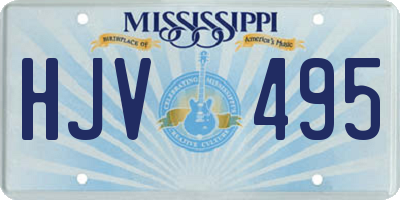 MS license plate HJV495