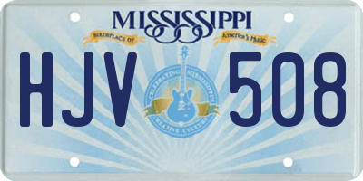 MS license plate HJV508