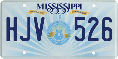 MS license plate HJV526
