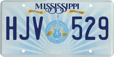 MS license plate HJV529